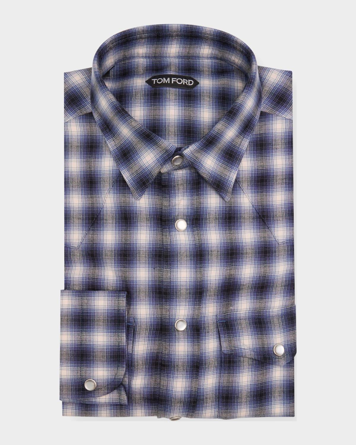 Men's Western Check Sport Shirt Product Image