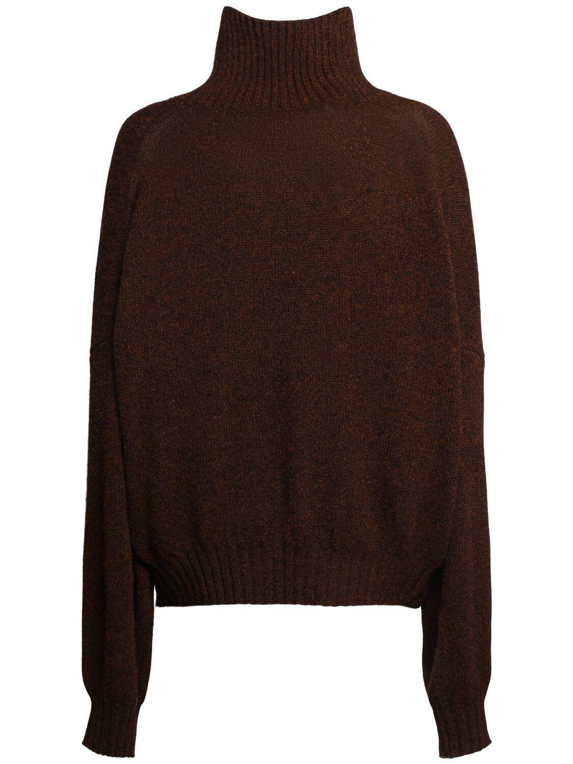 Morris Cashmere Blend Turtleneck Sweater In Brown Product Image