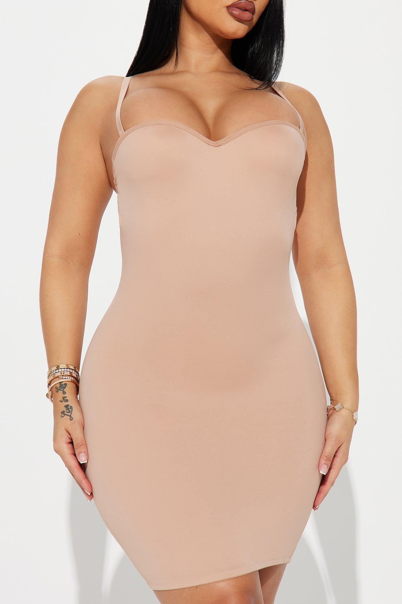 Feels So Good Smoothing Shapewear Slip Dress - Nude Product Image