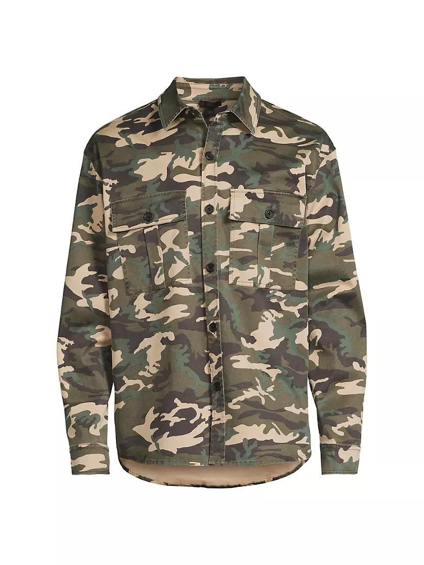 Camouflage Cotton Shirt Jacket Product Image