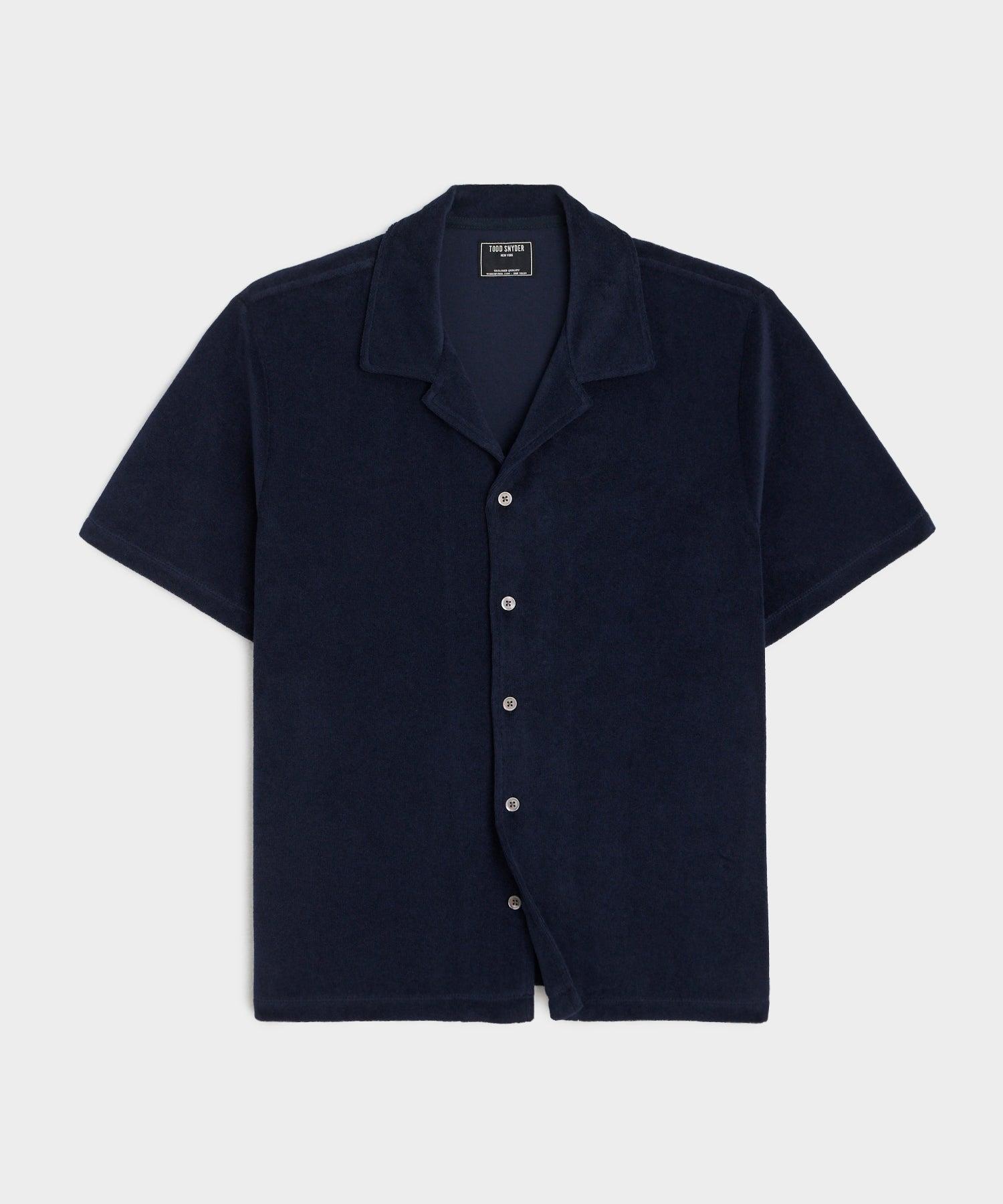 Terry Cabana Polo Shirt in Classic Navy Product Image