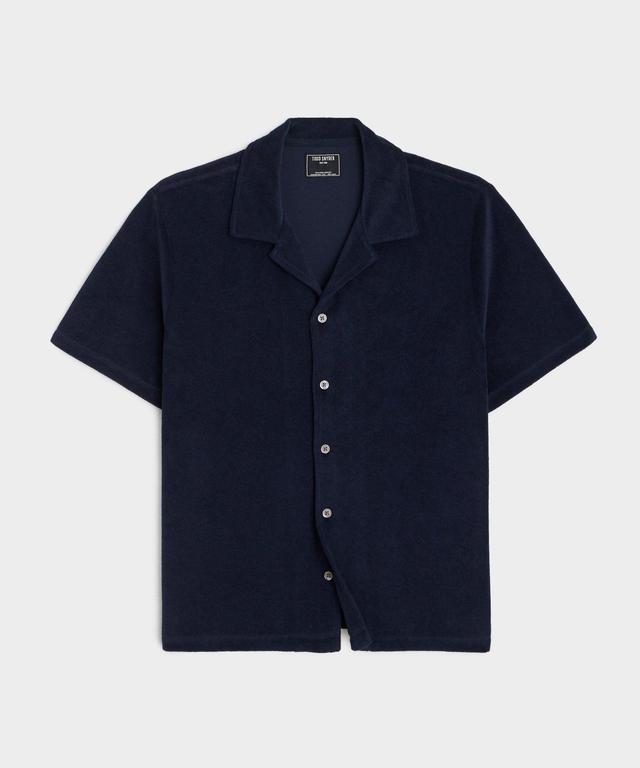 Terry Cabana Polo Shirt in Classic Navy Product Image