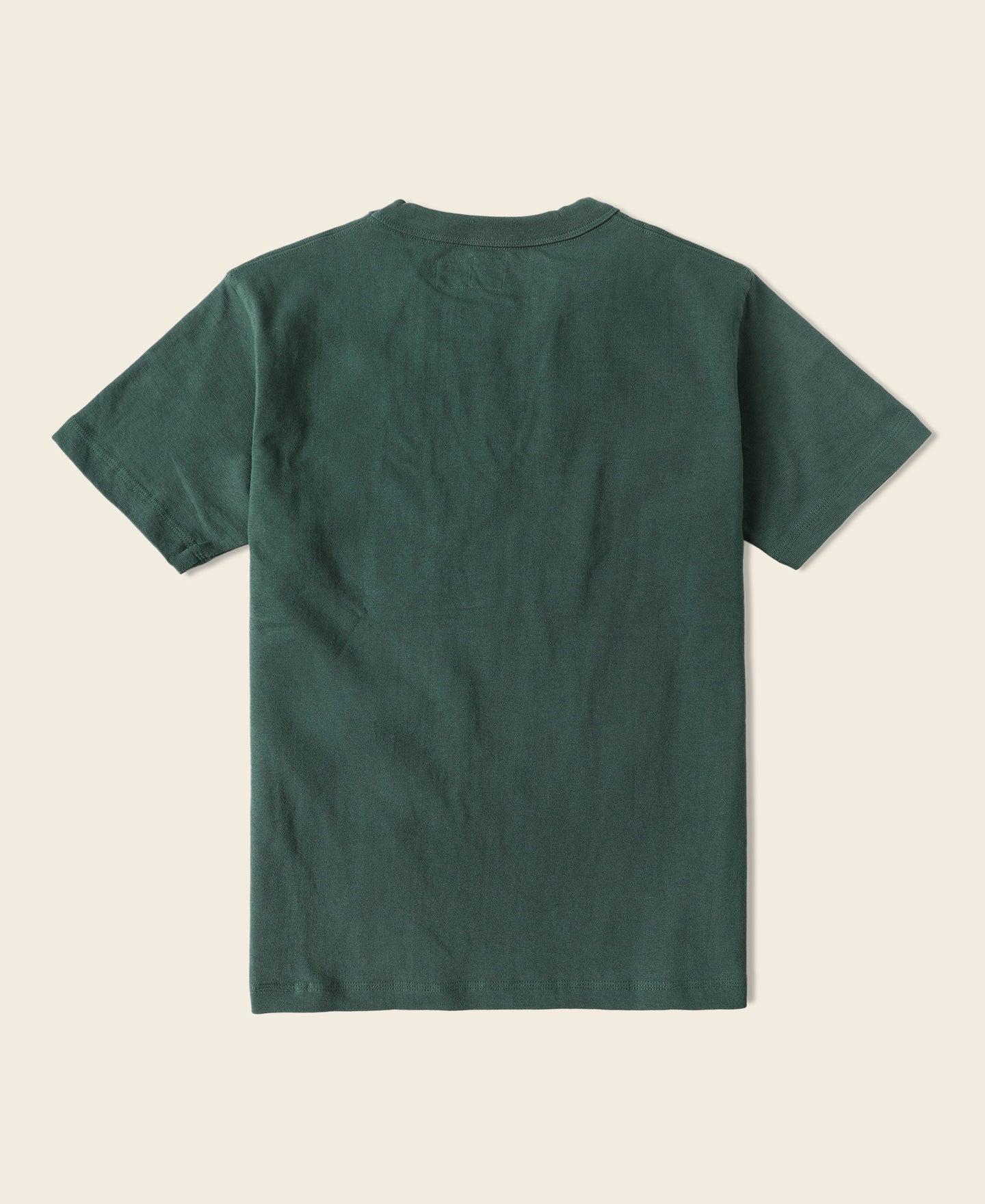 1930s Slanted Pocket Tubular T-Shirt - Green Product Image