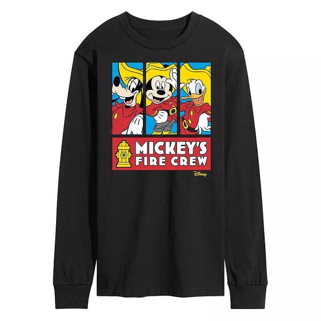 Disneys Mickey Mouse & Friends Mens Fire Crew Long Sleeve Graphic Tee Product Image