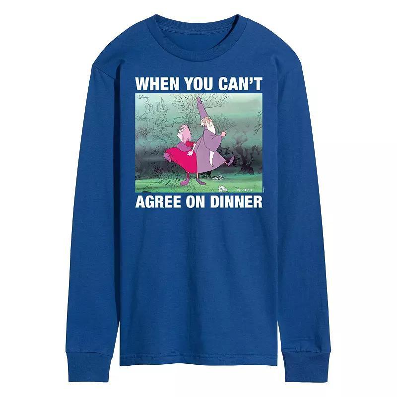 Disneys The Sword in the Stone Mens When You Cant Agree On Dinner Meme Long Sleeve Graphic Tee Product Image