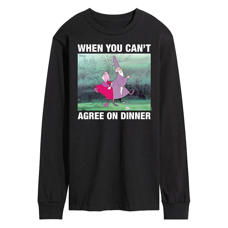 Disneys The Sword in the Stone Mens When You Cant Agree On Dinner Meme Long Sleeve Graphic Tee Product Image