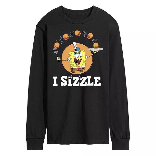 Mens SpongeBob Squarepants Sizze Long Sleeve Graphic Tee Product Image