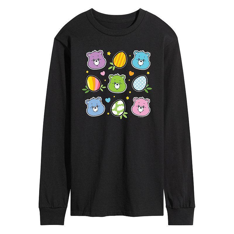 Mens Care Bears Easter Grid Long Sleeve Graphic Tee Product Image