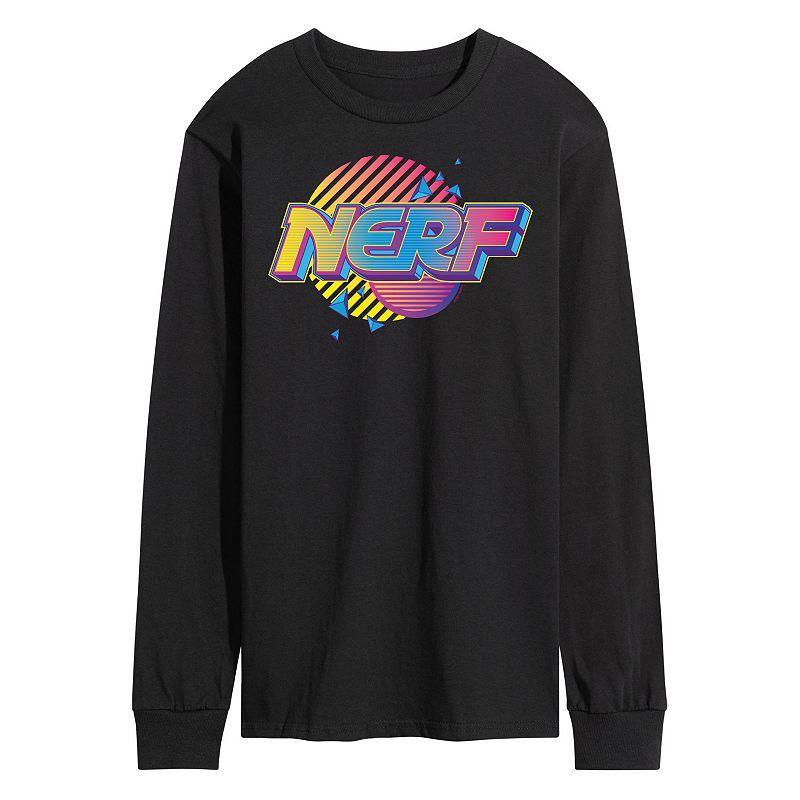 Mens Nerf 90s Long Sleeve Graphic Tee Blue Product Image