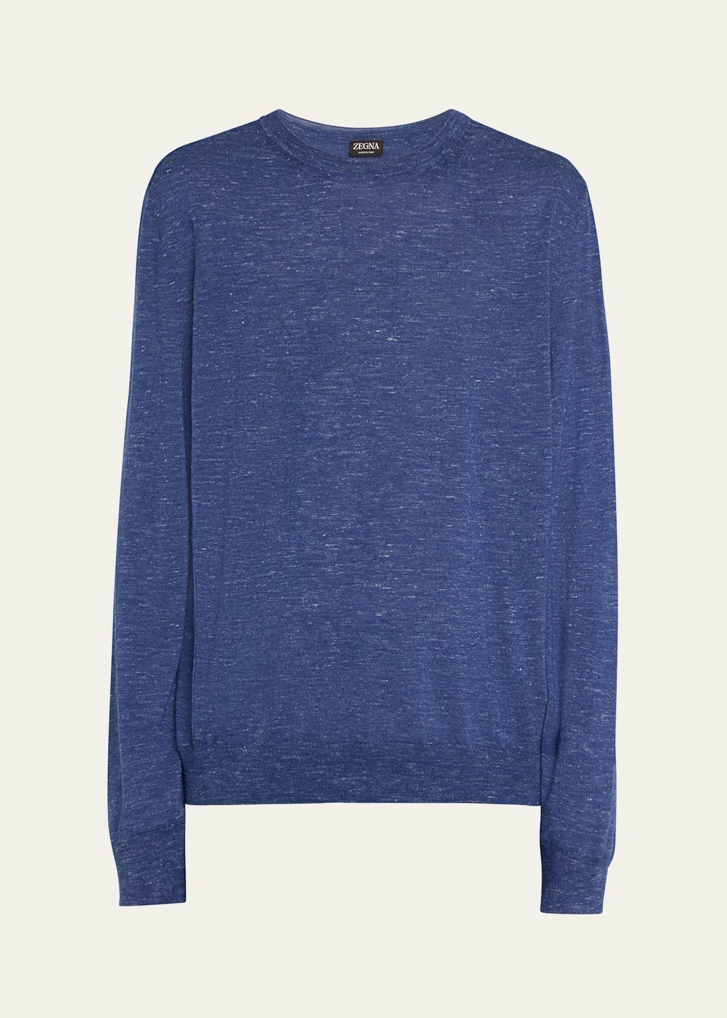 Mens Melange Crewneck Sweater Product Image