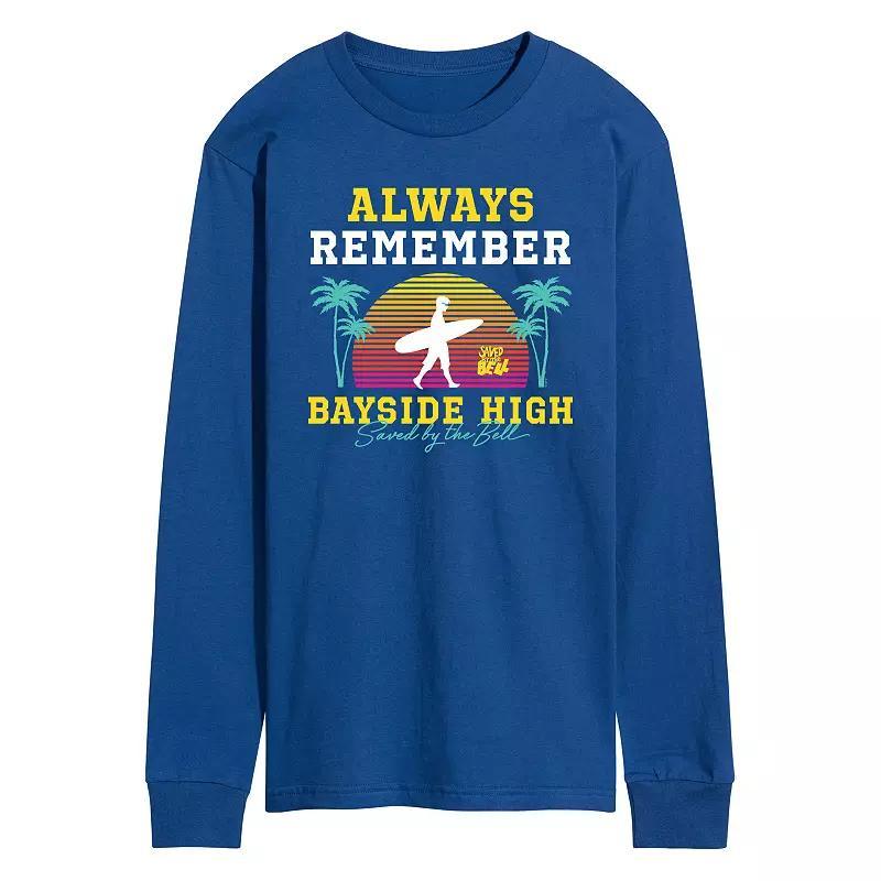 Mens Saved By The Bell Remember Bayside High Long Sleeve Graphic Tee Product Image