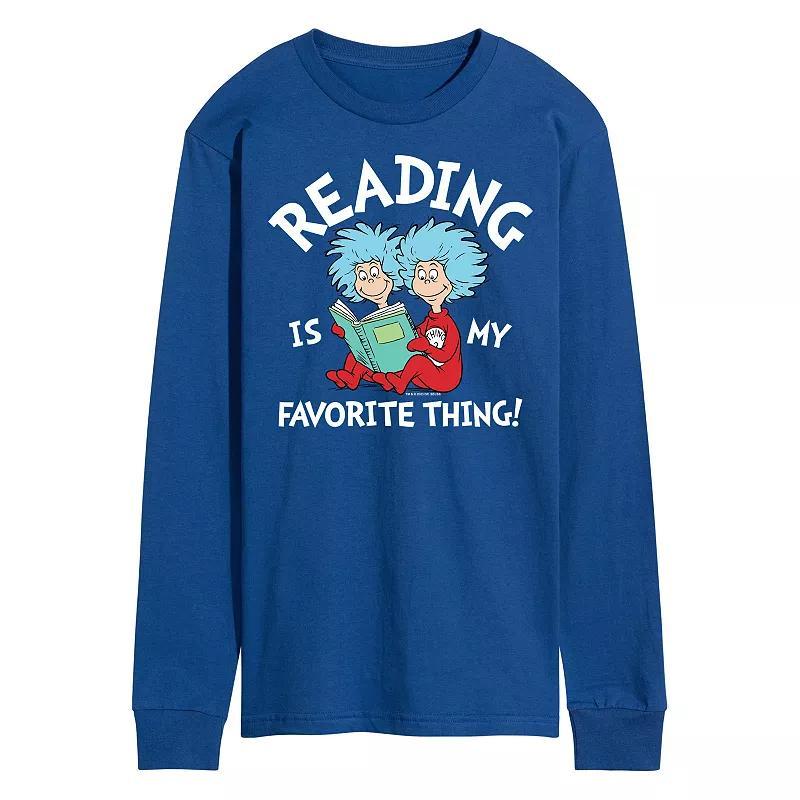 Mens Dr Seuss Reading Is My Favorite Long Sleeve Graphic Tee Product Image