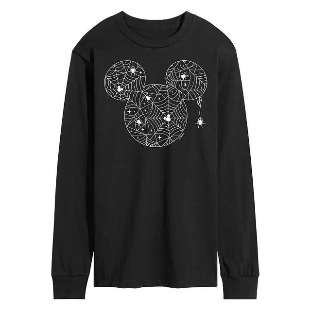 Disneys Mickey Mouse Mens Spider Web Long Sleeve Graphic Tee Product Image