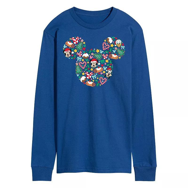 Disneys Mens Mickey Mouse Silhouette Christmas Long-sleeved Tee Product Image