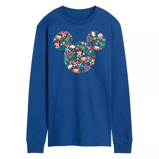 Disneys Mens Mickey Mouse Silhouette Christmas Long-sleeved Tee Product Image