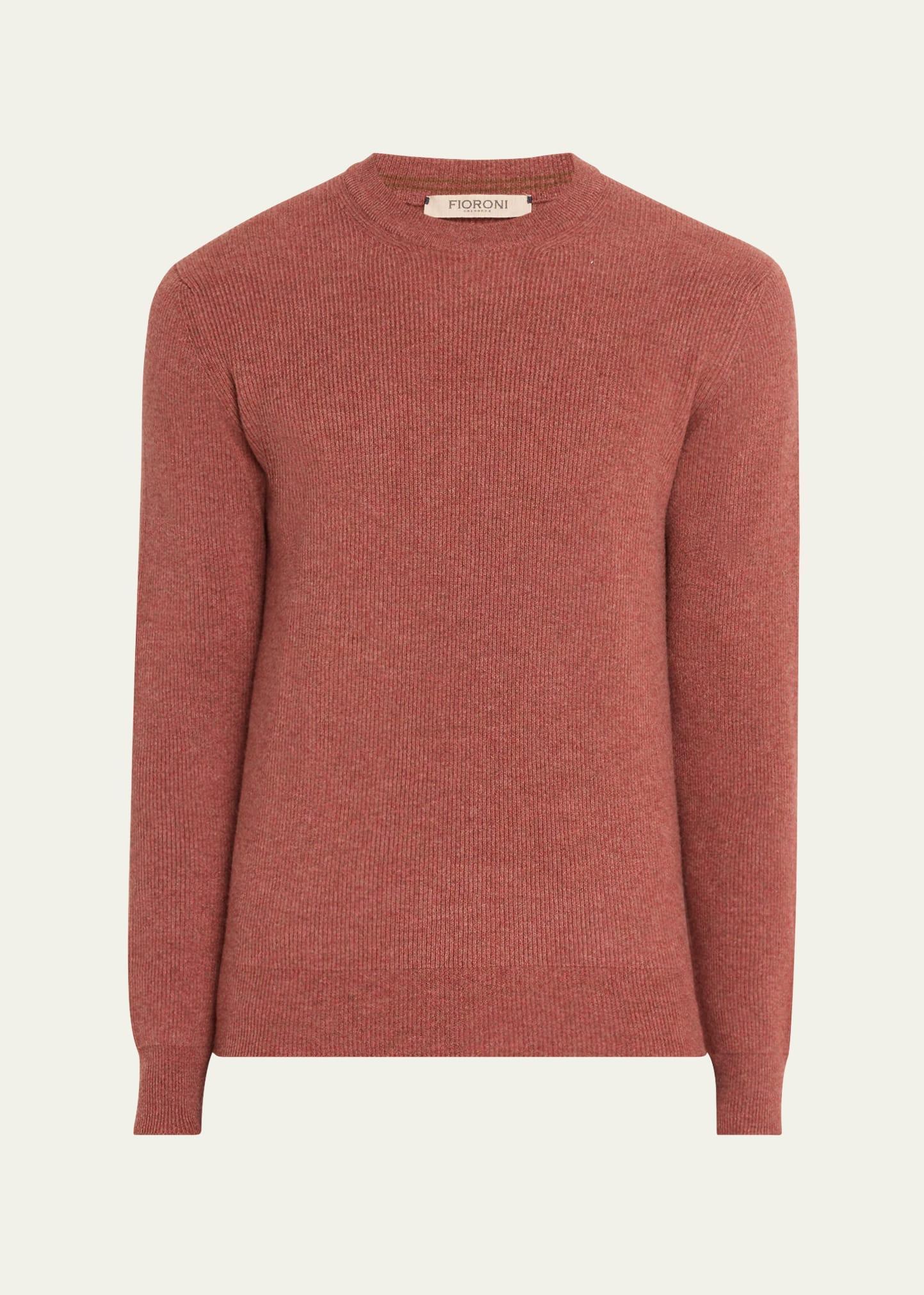 Mens Cashmere English Rib Crewneck Sweater Product Image