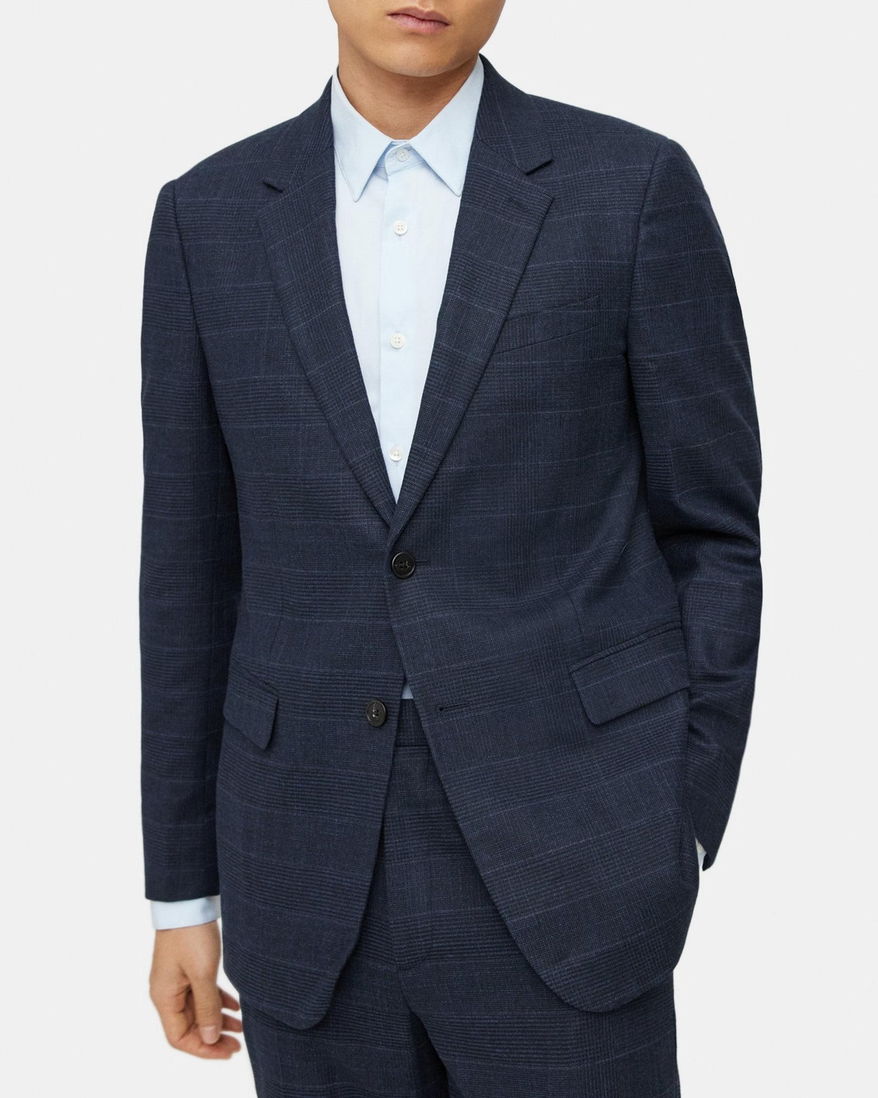 Structured Blazer in Checked Wool-Cotton product image