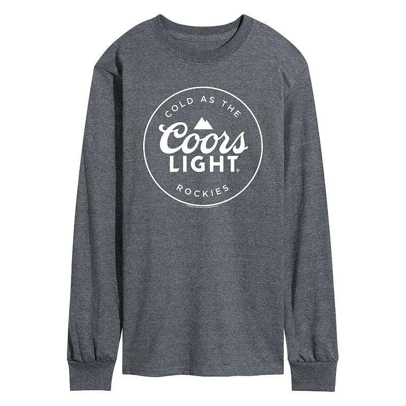 Mens Coors Light Logo Badge Long Sleeve Graphic Tee Black Product Image