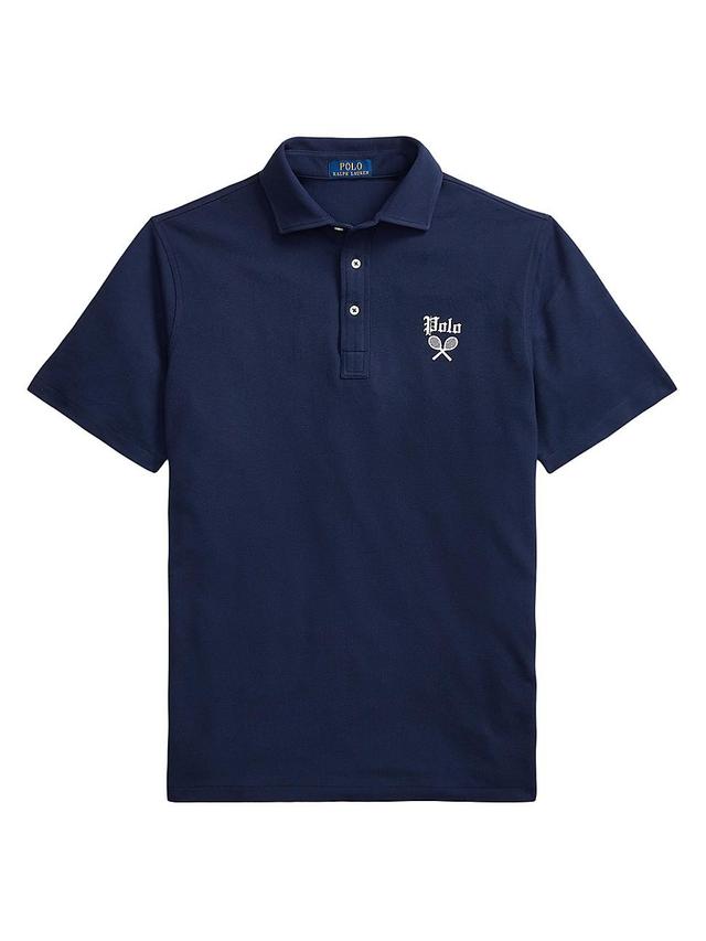 Mens Tennis Logo Cotton Polo Shirt Product Image