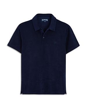 Mens Organic Cotton Terry Polo Shirt Product Image