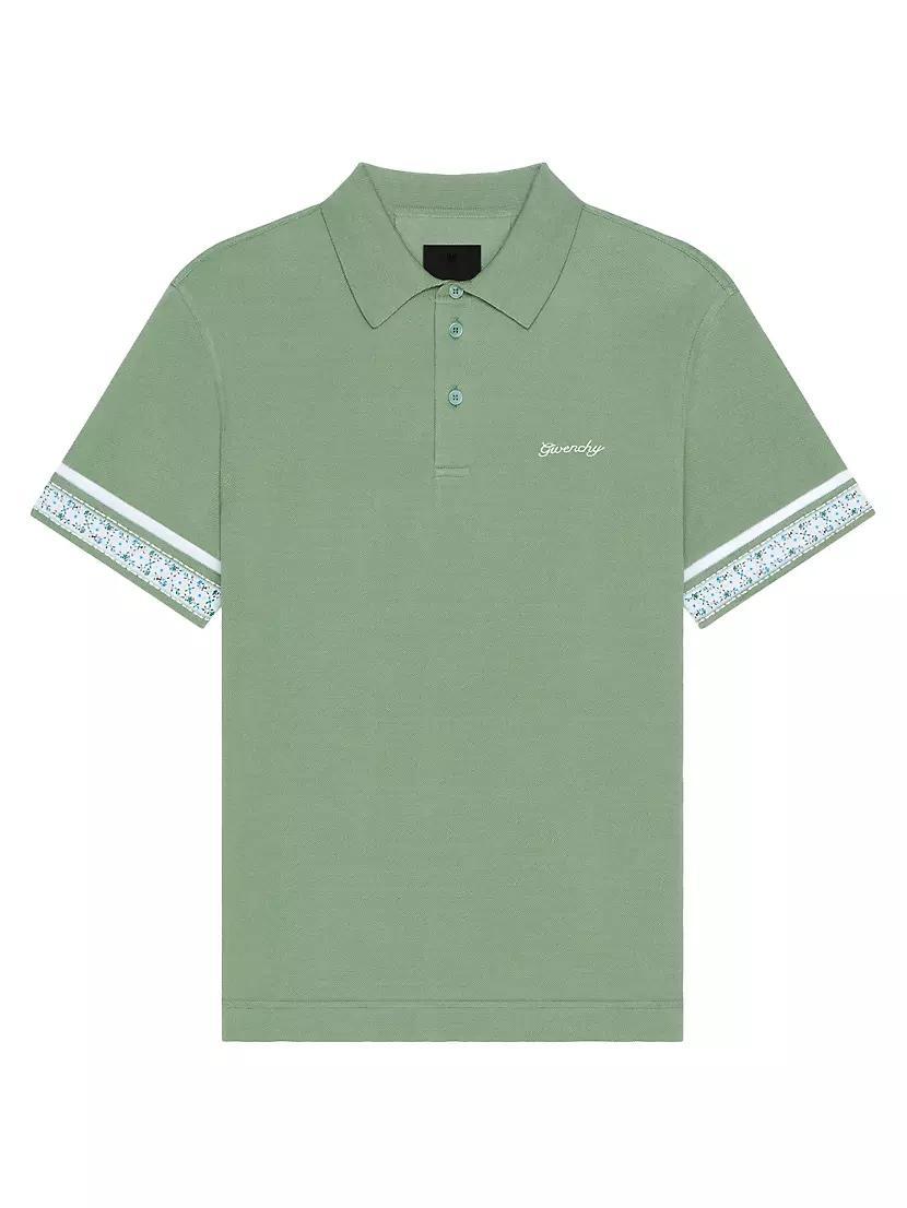 Polo Shirt in Cotton with Floral Detail Product Image