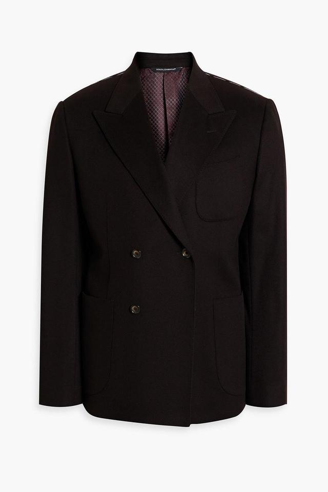 Double-breasted Cashmere-felt Blazer In Dark Brown Product Image