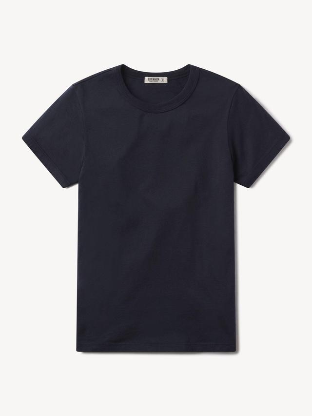 Dark Navy Pima Slim Crew Product Image