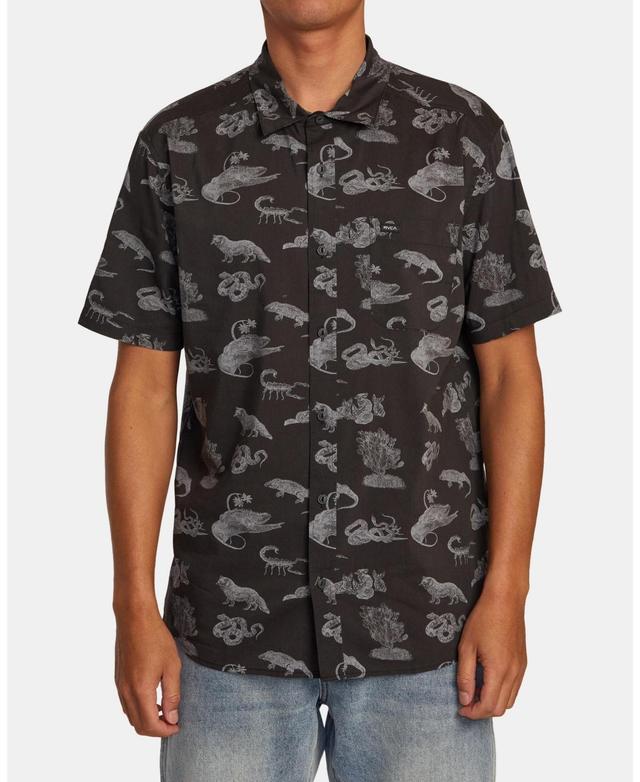 Rvca Mens Arrival Short Sleeve Shirt Product Image