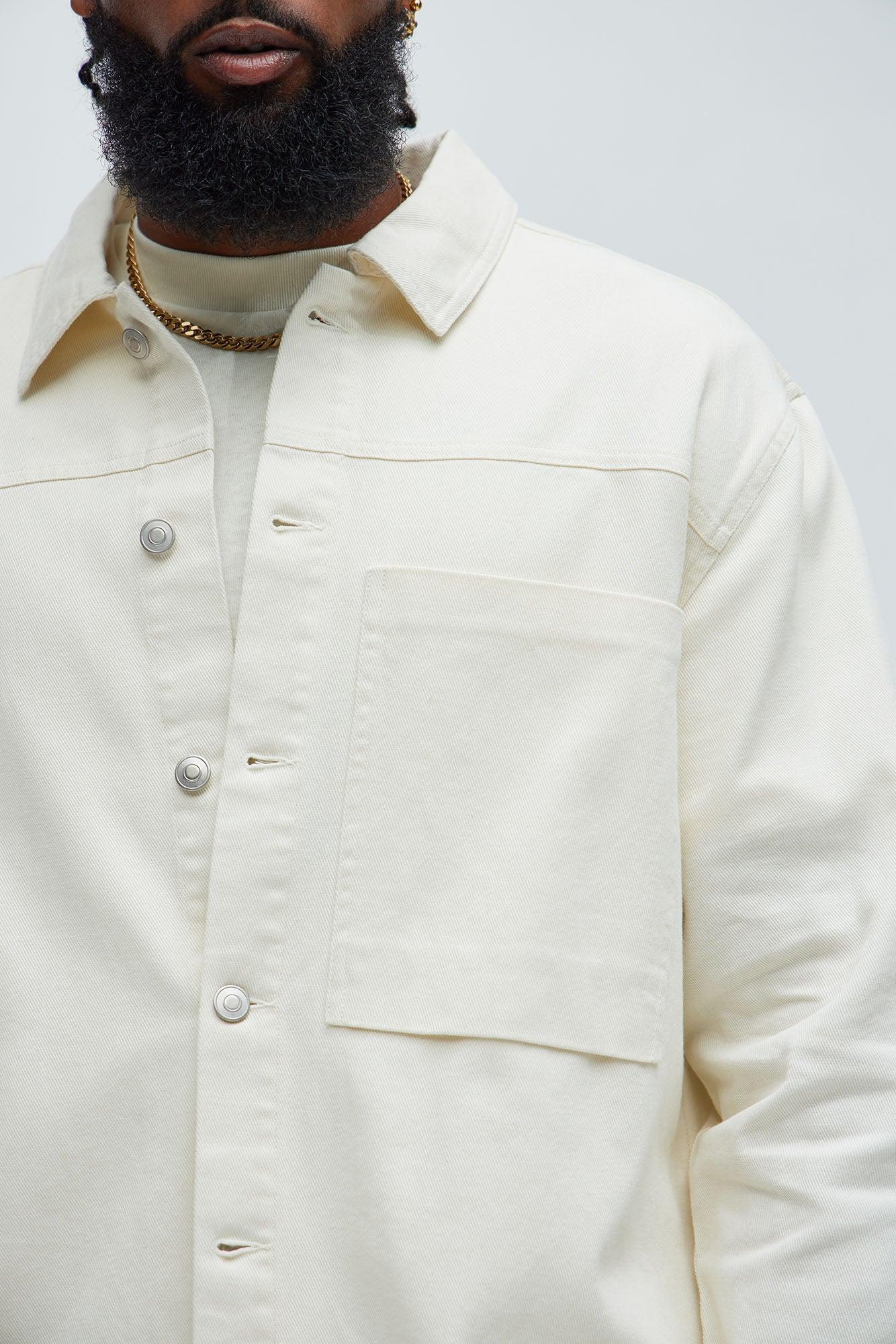 Yorktown Twill Overshirt - Cream Product Image