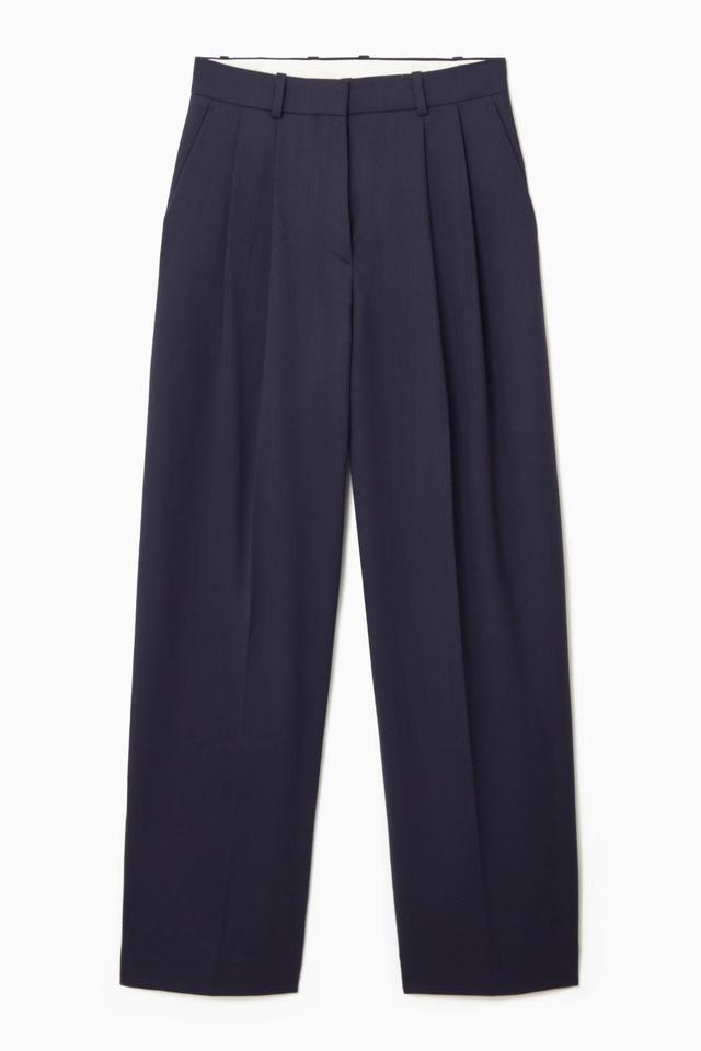 WIDE-LEG TAILORED WOOL PANTS Product Image