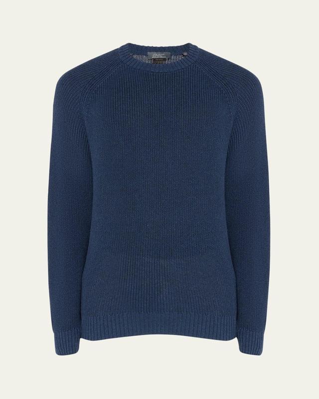 Mens Cotton Melange Crewneck Sweater Product Image