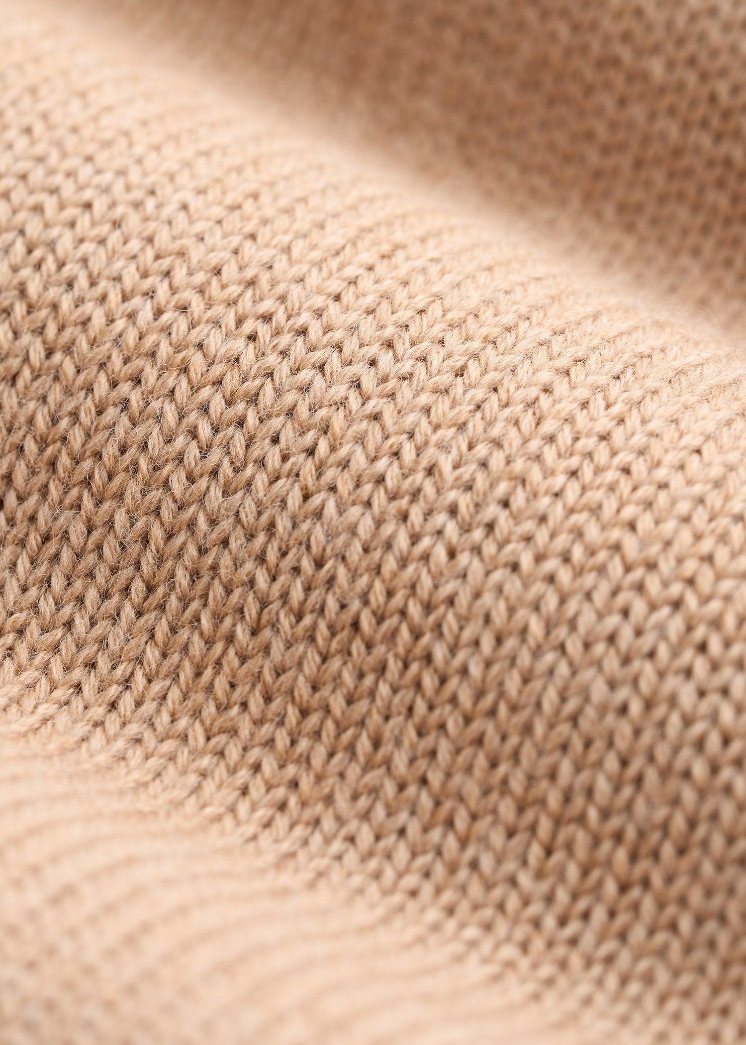 Chunky Merino Quarter Zip Sweater for Tall Men in Oat Product Image