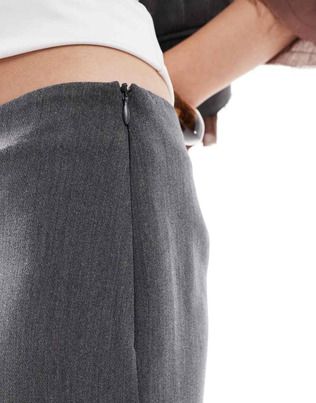 Bershka tailored skort in charcoal Product Image