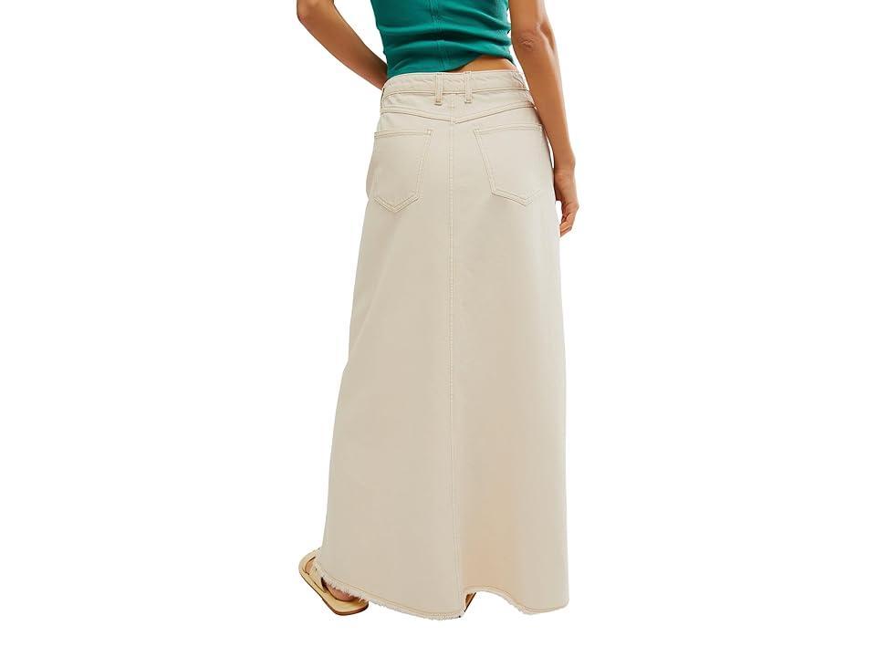 Womens Come As You Are Denim Maxi Skirt Product Image