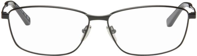 BALENCIAGA Black Rectangular Glasses In Black-black-transpar Product Image