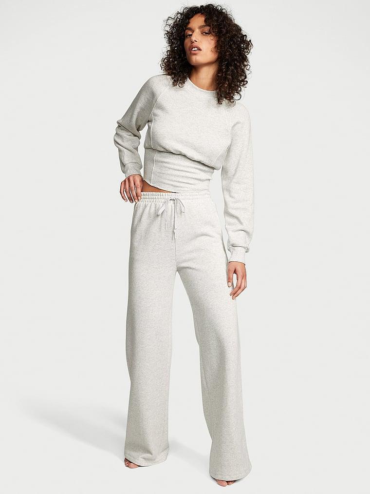 Cotton Fleece Wide-Leg Sweatpants Product Image