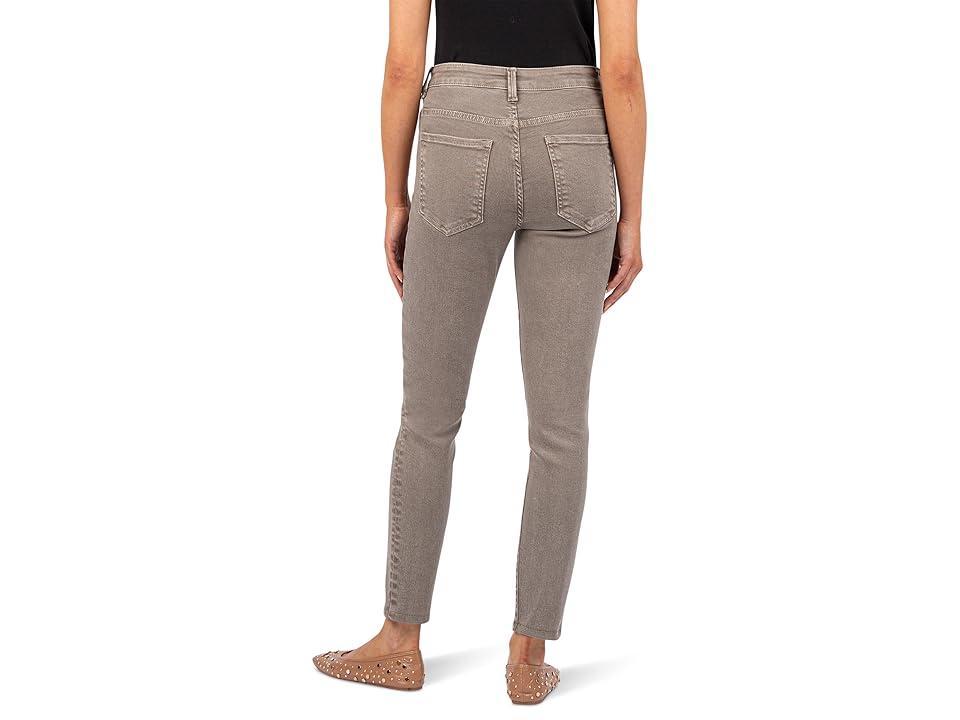 KUT from the Kloth Charlize High Rise Cigarette Leg With Regular Hem (Pebble) Women's Jeans Product Image