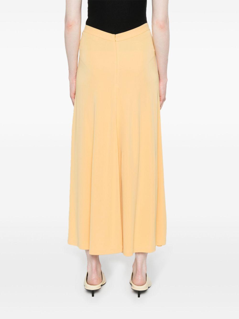 TOTÊME Wool And Cashmere-blend Midi Skirt In Yellow Product Image