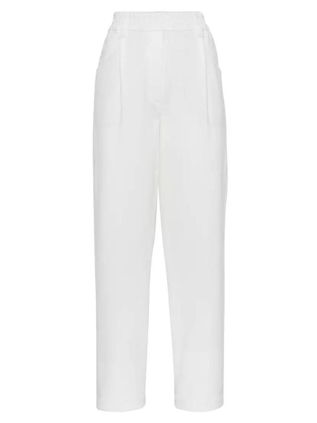 Stretch Cotton Couture Interlock Baggy Trousers Product Image