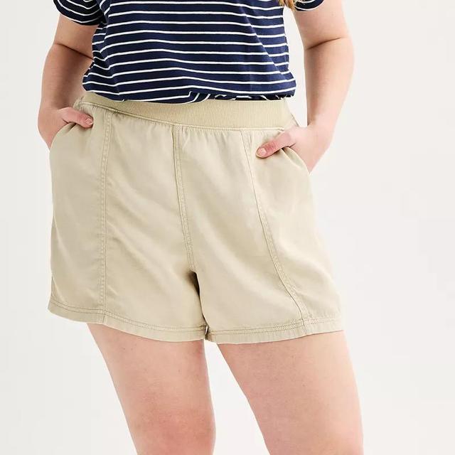 Plus Size Sonoma Goods For Life Comfort Waist Shorts, Womens Product Image