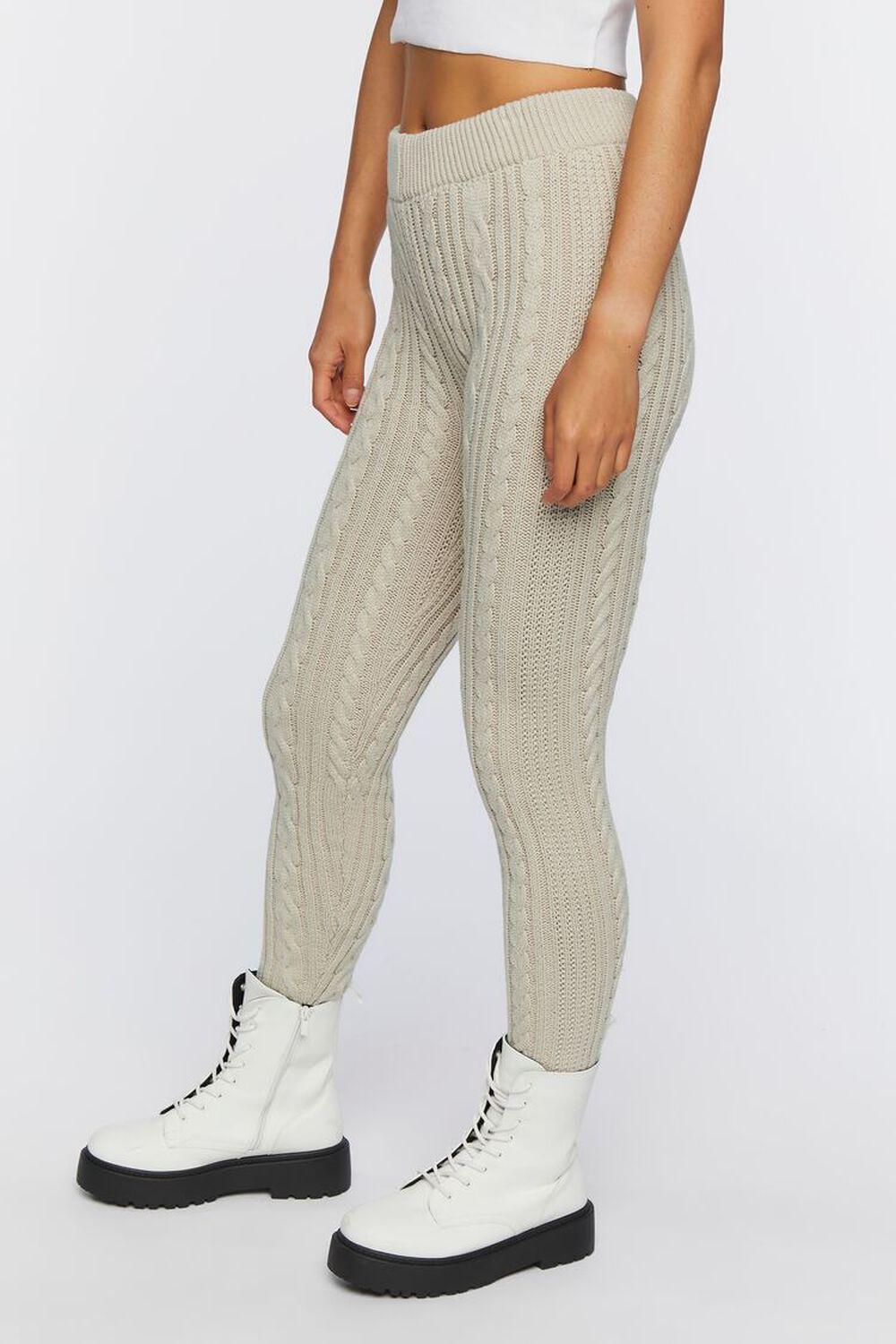 Cable Knit Skinny Pants | Forever 21 Product Image