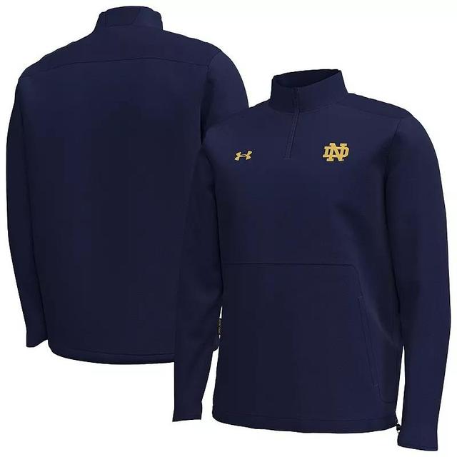 Mens Under Armour Notre Dame Fighting Irish Motivate Quarter-Zip Performance Jacket Blue Product Image