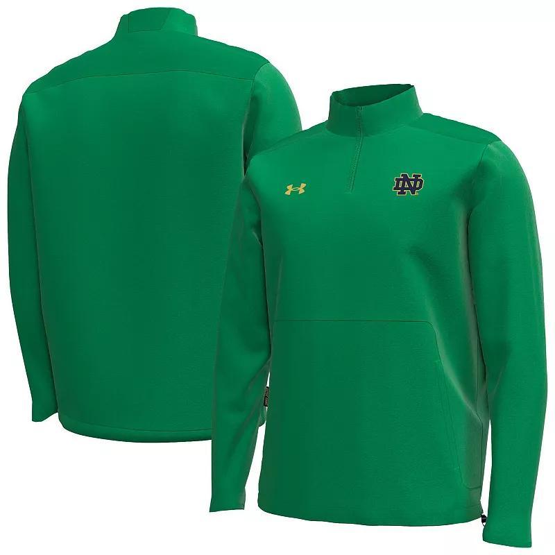 Mens Under Armour Kelly Notre Dame Fighting Irish Motivate Quarter-Zip Performance Jacket Product Image