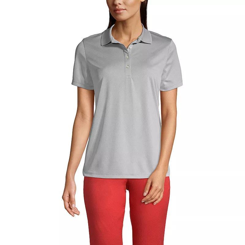 Womens Lands End Short Sleeve Solid Active Polo Shirt Product Image