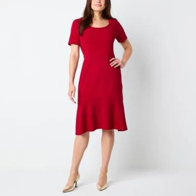 Liz Claiborne Womens Short Sleeve Sheath Dress Product Image