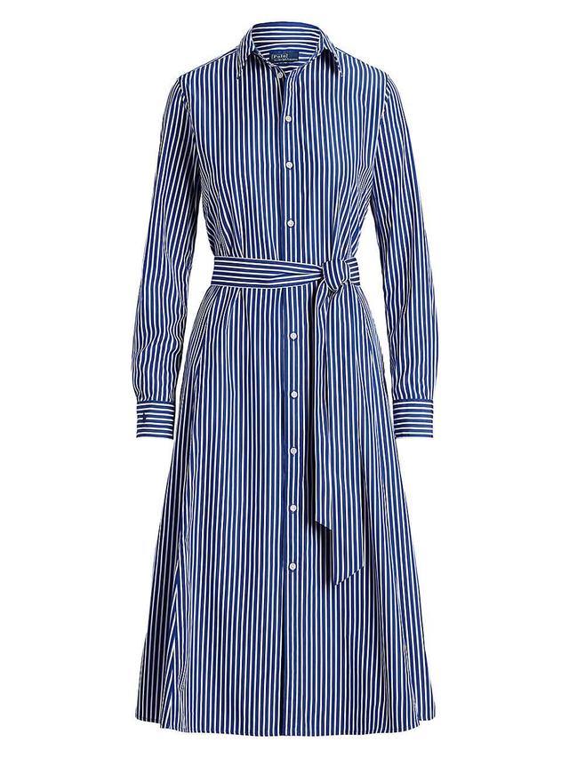 Womens Striped Cotton Shirtdress Product Image