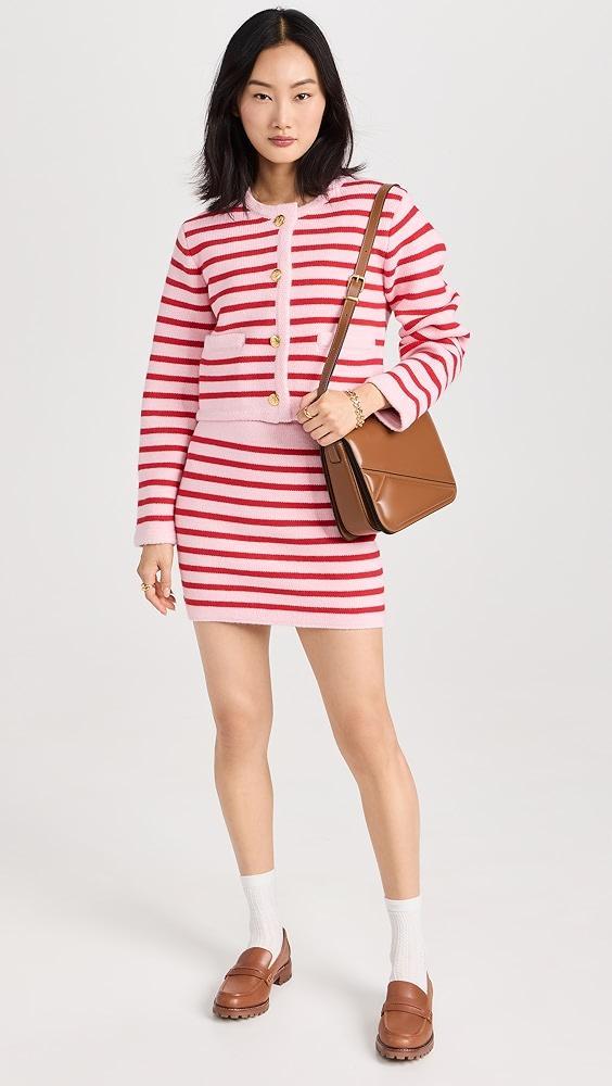 English Factory Knit Striped Sweater Cardigan | Shopbop Product Image