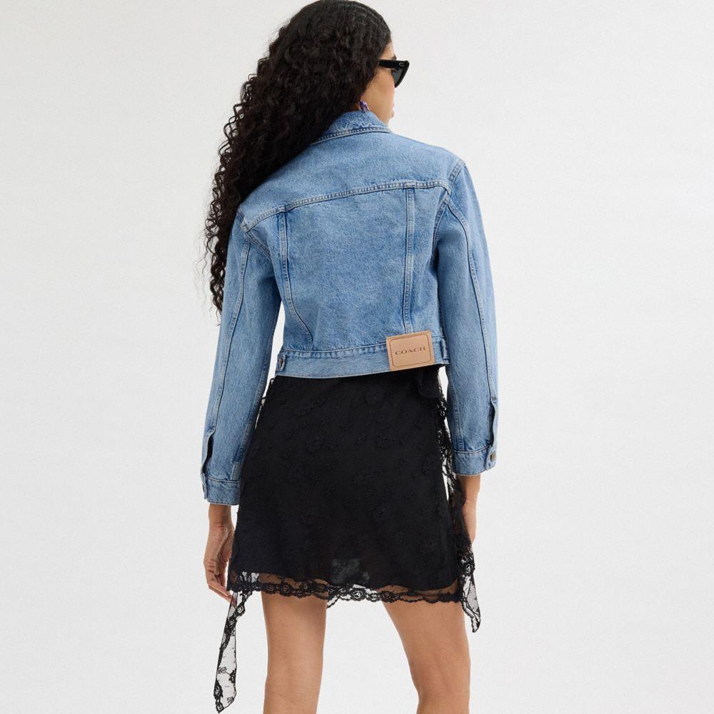 Denim Crop Jacket In Organic Cotton Product Image