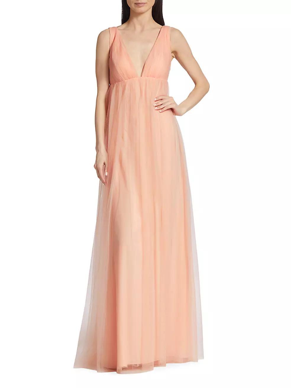 Sabra Tulle Sleeveless Gown Product Image