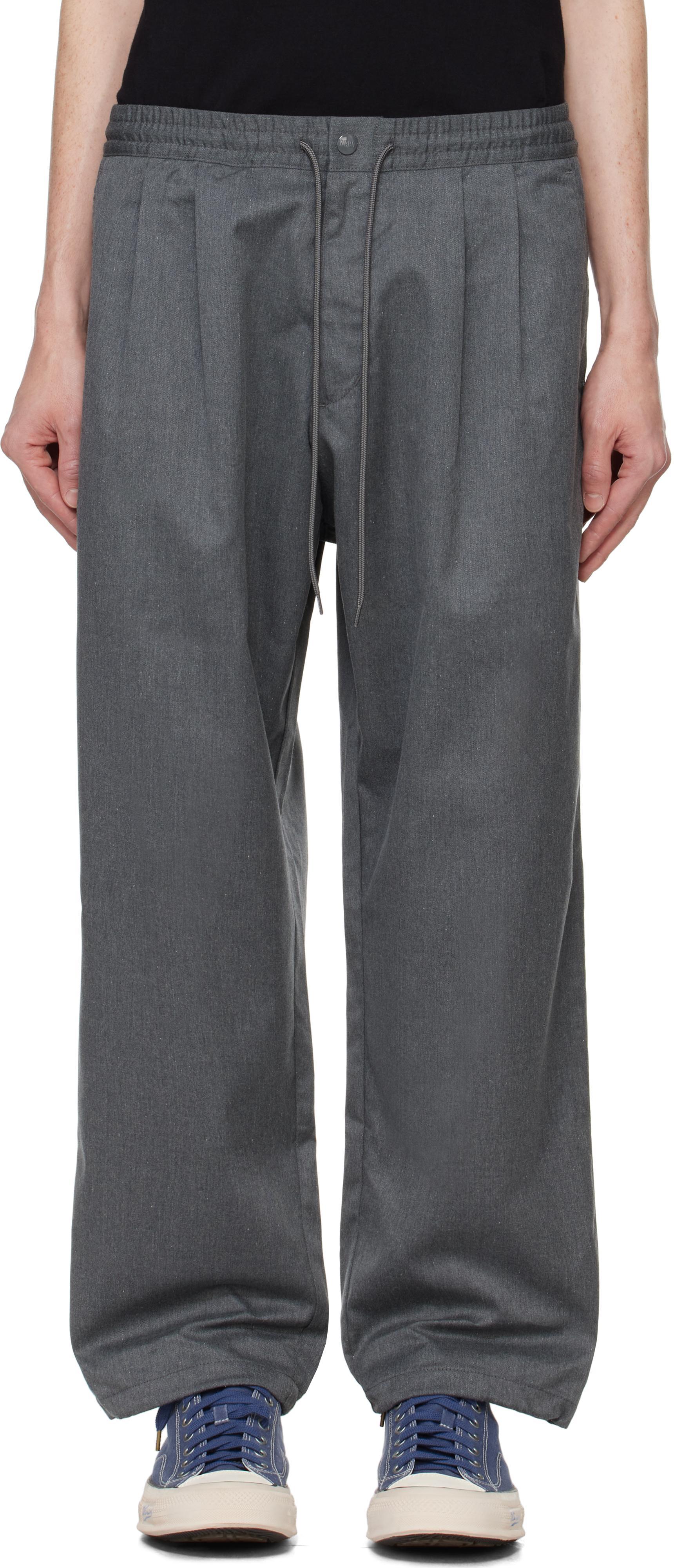 Gray Baggy Silhouette Easy Trousers Product Image